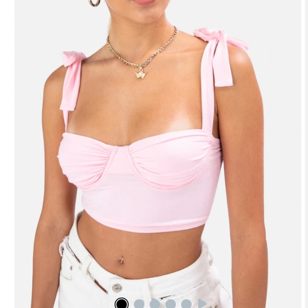 Adika pink corset top